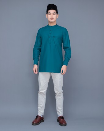 Maleeq Kurta Teal Green