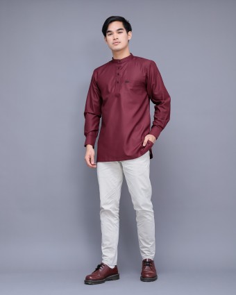 Maleeq Kurta Burgundy