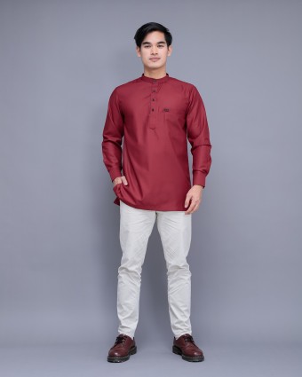 Maleeq Kurta Maroon