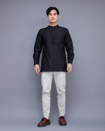 Maleeq Kurta Black