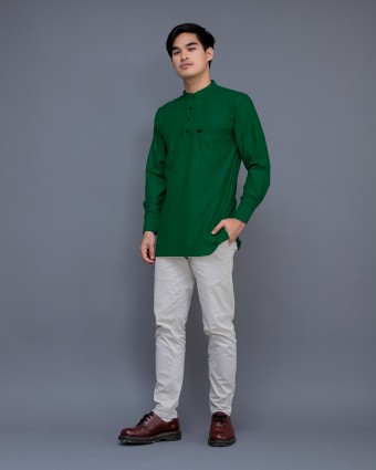 Maleeq Kurta Emerald Green