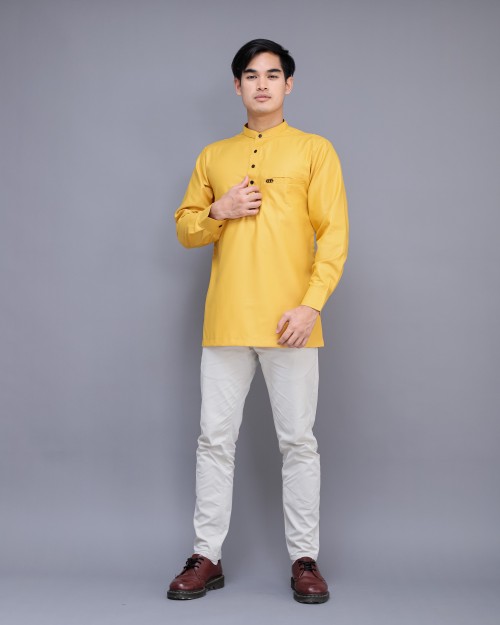 Maleeq Kurta Mustard