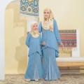 Embun Sulam Kurung Sky Blue Kids