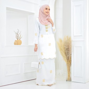 Songket Sulam Saloma White