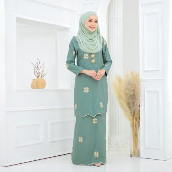 Songket Sulam Saloma Dusty Green