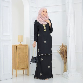 Songket Sulam Sareema Black