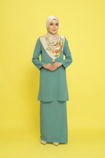 Malis Kurung Pahang Dusty Green