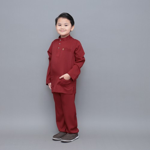 Sayf Baju Melayu Kids Maroon