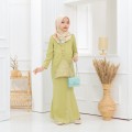 Kalthum Sulam Kurung Green Wasabi Kids