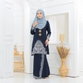 Kalthum Sulam Kurung Navy Blue