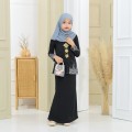 Puspa Sulam Kebaya Black Kids