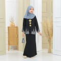 Puspa Sulam Kebaya Black Kids