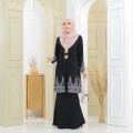 Puspa Sulam Kebaya Black