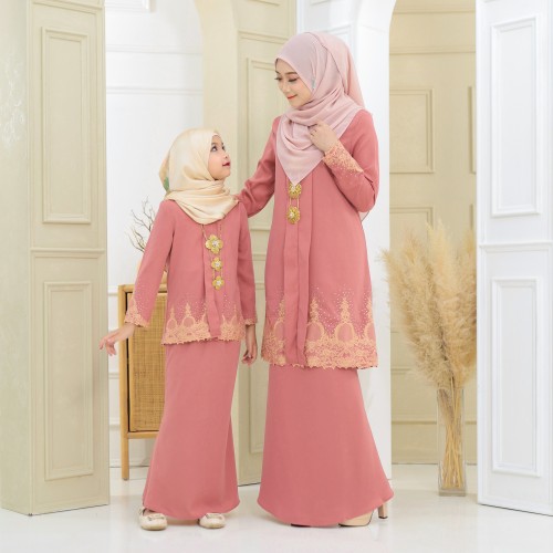 Puspa Sulam Kebaya Dusty Rose