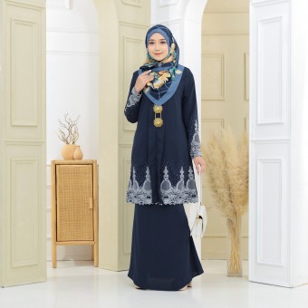 Puspa Sulam Kebaya Navy Blue