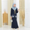 Puspa Sulam Kebaya Navy Blue Kids