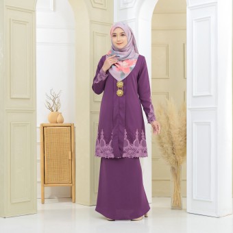 Puspa Sulam Kebaya Dark Purple