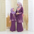 Puspa Sulam Kebaya Dark Purple Kids