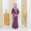 Puspa Sulam Kebaya Dark Purple Kids