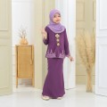 Puspa Sulam Kebaya Dark Purple Kids