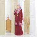 Puspa Sulam Kebaya Maroon