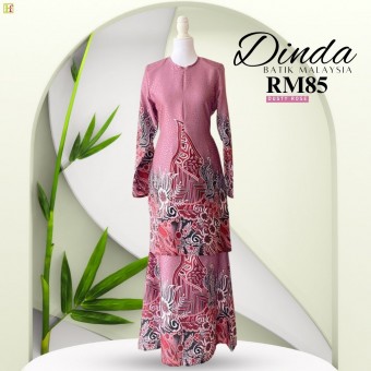 Dinda Kurung Batik Malaysia Dusty Rose