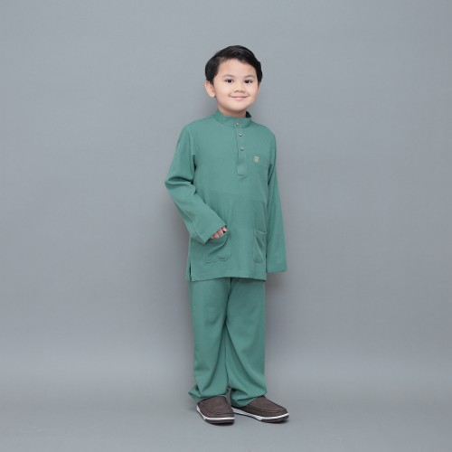 Sayf Baju Melayu Kids Dusty Green