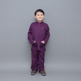 Sayf Baju Melayu Kids Purple