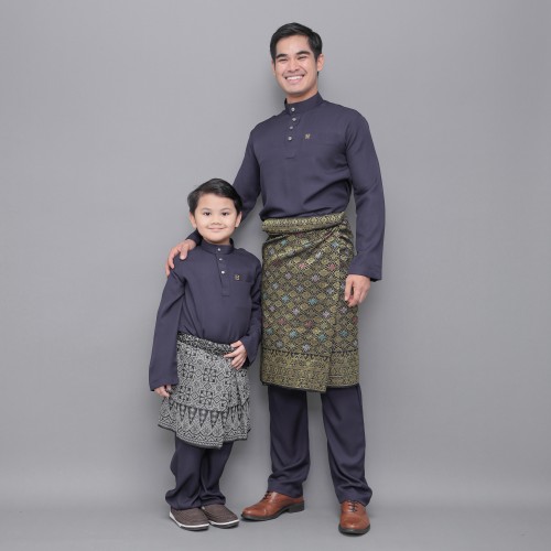 Quds Baju Melayu Grey