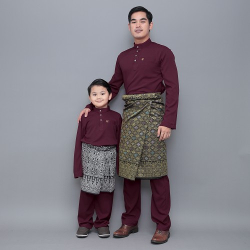 Sayf Baju Melayu Kids Burgundy