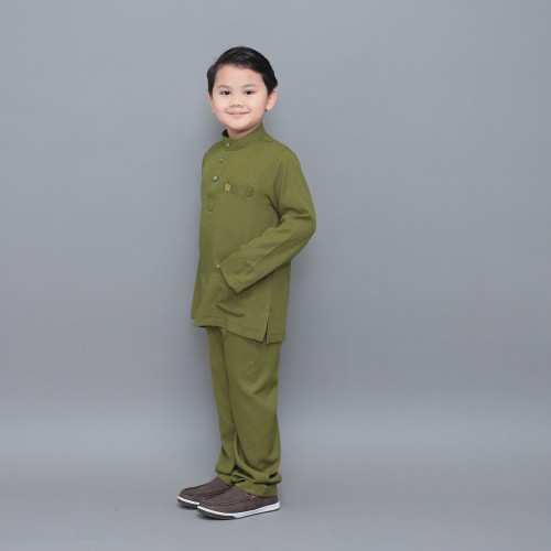 Sayf Baju Melayu Kids Olive Green
