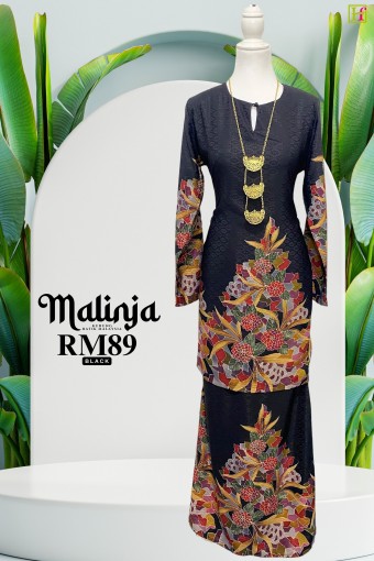 Malinja Kurung Batik Malaysia Black
