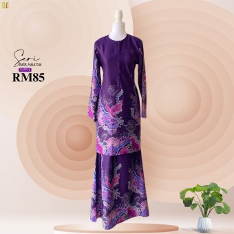 Seri Kurung Batik Malaysia Purple
