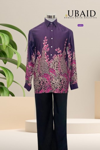 Ubaid Kemeja Batik Malaysia Purple