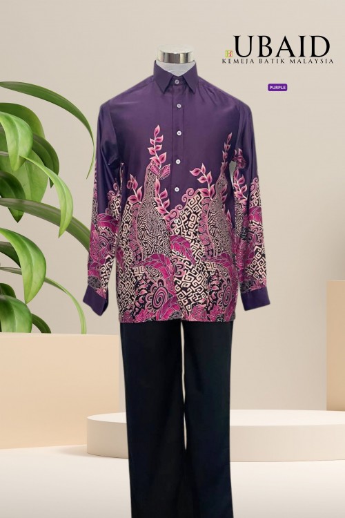 Ubaid Kemeja Batik Malaysia Purple