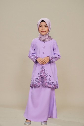 Melissa Sulam Kurung Kids Lavender Purple