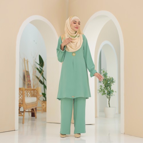 Rayhar Suit Ironless Dusty Green