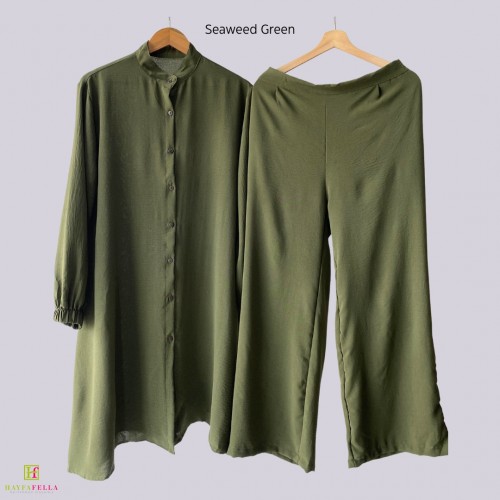 Hayna Suit Ironless Seaweed Green